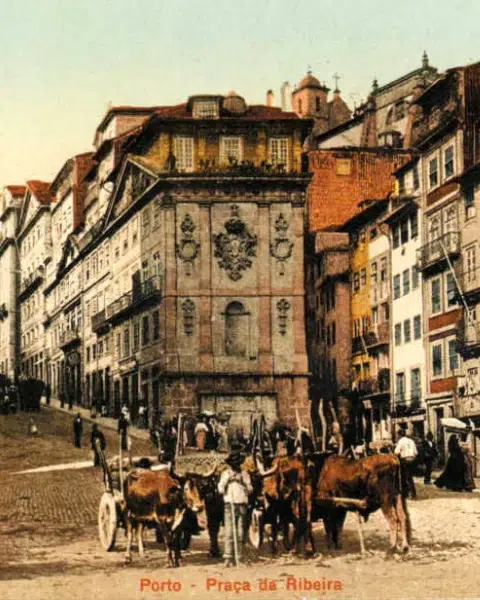 porto praça da ribeira foto antiga