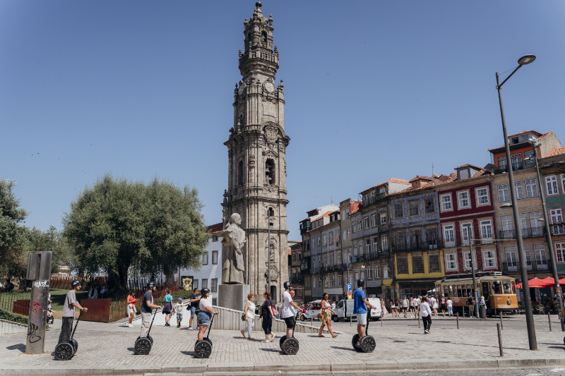Segway city tour in Porto at Clérigos Tower landmark
