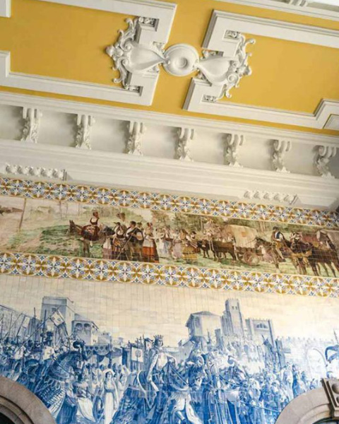 Plafond de la gare de São Bento